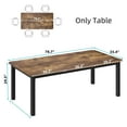 thumbnail image 4 of KOKEBREN 78.7 Inch Long Kitchen Table for 6-8, Dining Room Table for Kitchen Living Room, Large Rectangular Dinner Tables, Ding Tables with Sturdy Metal Frame(Only Table),Brown, 4 of 8