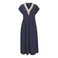 thumbnail image 4 of Dresses for Women, Women Casual Loose Boho Dress with Pockets Short Sleeve Long Maxi Summer Beach Swing Dresses Sundress, 4 of 5