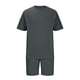 thumbnail image 2 of Camisas de Manga Corta de los Hombres Cuello Redondo Casual de Poliéster Blusa Conjuntos para el Verano Diario de Uso en el Hogar, 2 of 5