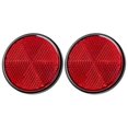 thumbnail image 1 of 2 Pcs Réflecteur Rond Rouge Universel pour Moto ATV 56*08cm, 1 of 5
