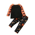 thumbnail image 2 of Biekopu Kids Letter Print O-Neck Long Sleeve Tops+ Star Print Long Pants, 2 of 8