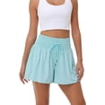 thumbnail image 4 of Athletic Shorts for Women Running Tennis Gym Yoga Workout Butterfly Shorts 2-in-1 Quick-Drying with Pockets, 4 of 7