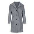 thumbnail image 4 of BVOFAR Wool Blend Trench Coat for Women Casual Stand Collar Single Breasted Pea Coat Long Sleeve Comfy Overcoats Fall Winter Coats, 4 of 5