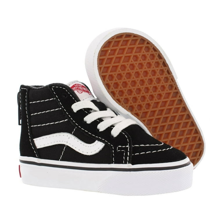 Vans Sk8-Hi Zip Baby Boys Shoes Size 8, Color: Black/White