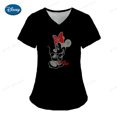 thumbnail image 1 of Pocket Nursing Scrub Uniform Ladies V-neck Care Workers Nurse Working Medical Uniforms Blouse Disney Mickey Mouse Print TopsXL Gao Jinjia LED, 1 of 2