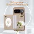 thumbnail image 2 of ELEHOLD Case for Google Pixel 9 Pro XL,Detachable Lanyard Crossbody Leather Wallet Case with Ring Holder & Mirror,Khaki, 2 of 8