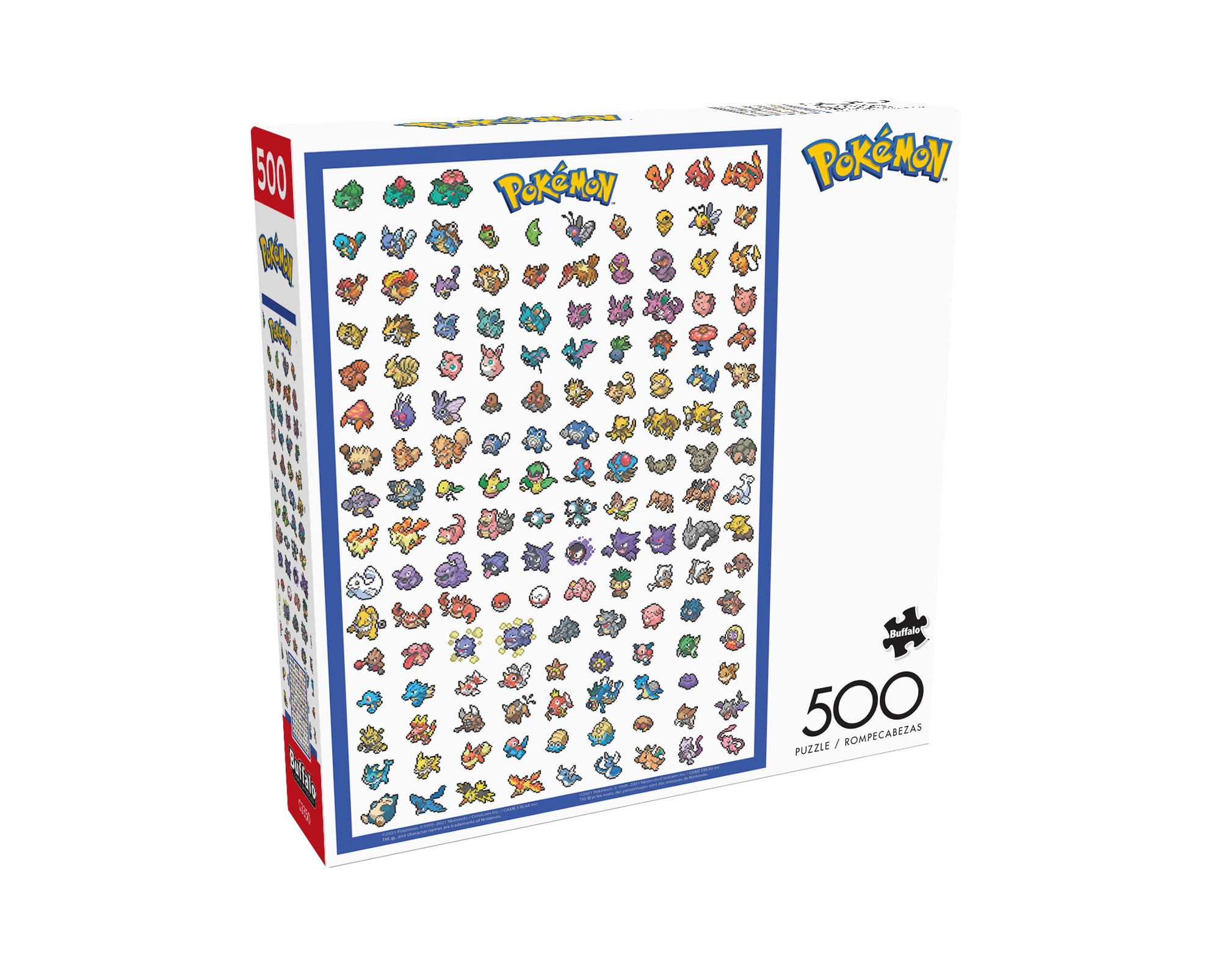 Buffalo Games 500-Piece Retro Pixel Pokémon Chart Interlocking Jigsaw Puzzle