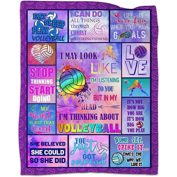 Volleyball Blanket Volleyball Gifts for Teen Girls Christmas Thanksgiving Gifts 50"×60"