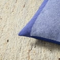 thumbnail image 4 of TOWN & COUNTRY TERRA Alara Solid Border Handcrafted Indoor Outdoor Decorative Pillow, 100% Recycled Materials, UV Fade Resistant, Water Repellent, Blue/Ivory, 20"x20", 4 of 9
