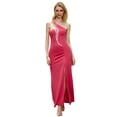 thumbnail image 1 of ANGEL FASHIONS Women Oblique Split Rhinestones Long Party Dress Medium, 1 of 7