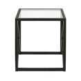 thumbnail image 3 of Henn&Hart 20" Blackened Bronze Metal/Glass Side Table, 3 of 8