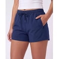 thumbnail image 2 of Real Essentials 4 Pack: Womens Athletic Dry-Fit Lounge Shorts with Zipper Pockets (Available In Plus Size), 2 of 6