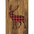 thumbnail image 3 of Rae, Marla 13x18 Black Modern Framed Museum Art Print Titled - Buffalo Plaid Deer, 3 of 5