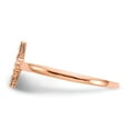 thumbnail image 3 of Real 14kt Rose Gold Polished & Diamond Cut Cross Ring Size: 7; for Adults and Teens; for Women and Men, 3 of 5