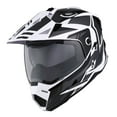 thumbnail image 3 of 1Storm Dual Sport Motorcycle Motocross Off Road Full Face Helmet HF802 Dual Visor Storm Force Black, 3 of 7
