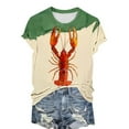 thumbnail image 5 of Sokhug Women's Fashion T-Shirts Funny Graphic Crew Neck Tees Summer Casual Lightweight Breathable Athletic Tops, 5 of 5