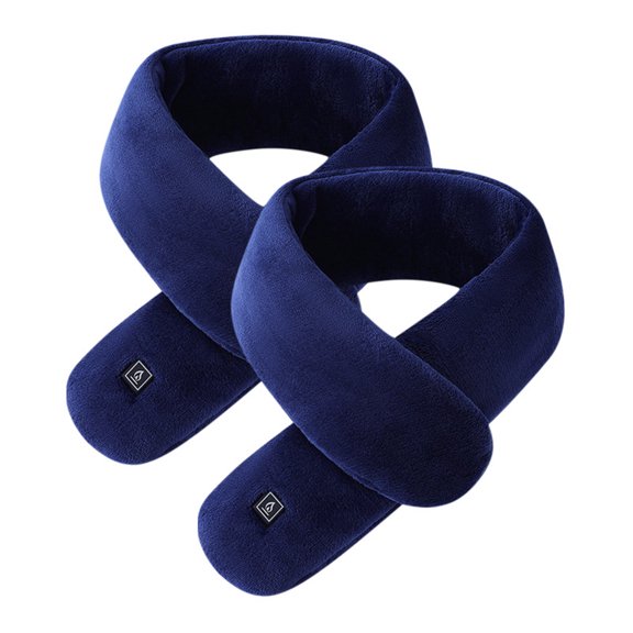 Aboser 2 Pcs Heated Scarf for Couple Rechargeable Electric Heating Scarf with 3 Temperature Levels Neck Warmer Cozy Plush Cordless Heated Scarves for Men Women Winter Pain Relief Gift