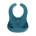thumbnail image 1 of Baberos de silicona para bebé, cómodos Baberos de silicona impermeables para bebés y niños pequeños, sin BPA, con bolsillo para recoger alimentos, 2 uds., 1 of 5