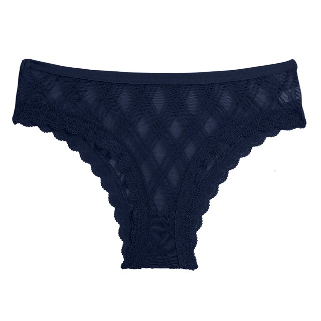 Gibobby Ropa Interior Elástica para Mujer Calzoncillos Patchwork Color Ropa interior Bragas Bikini Sólido Calzoncillos para mujer Bragas Regalo Navidad 1 pieza (Azul marino, L)