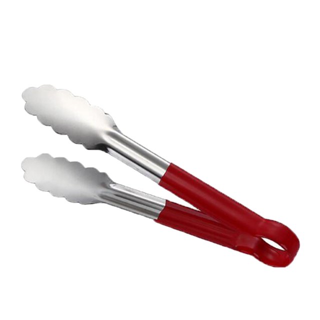 DOLITY Kitchen Tongs, Stainless Steel Cooking Tongs with Resistant Handle for Kitchen 9 Inch