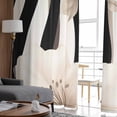 thumbnail image 4 of Stripes Floral Sheer Curtains 84 Inches Long 2 Panels Set, Window Sheer Curtains for Living Room/Bedroom, Spring Flower Zebra Animal Pattern Floral Light Filtering Rod Pocket Curtain 52'' x 84'' x 2, 4 of 7