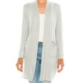thumbnail image 4 of Women's Casual Open Front Long Sleeves Loose Fit Side Pockets Cardigan, 4 of 6