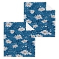 thumbnail image 3 of BZSMCE Towel Cotton Face Towel Soft Hand Towels Fashion Azure Floral Serenity Pattern, 3 of 9