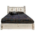 thumbnail image 2 of Montana Collection Platform Bed w/ Storage, Twin w/ Laser Engraved Elk Design, Ready to Finish, 2 of 7