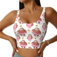thumbnail image 2 of Haiem Sloth with Donuts1 Pattern Womens Sports Bra - U Neck Padded Low Impact Yoga Bra Workout Crop Top Gym Moisture-Wicking Workout Vest -Small, 2 of 9
