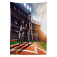 thumbnail image 3 of Ambesonne Teen Room Tablecloth Rectangular Table Cover, Baseball Player Game, 60"x90", Multicolor, 3 of 4