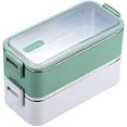 thumbnail image 1 of Lunchbox 1100ml Double Layer Stainless Steel Lunch Box Microwave Lunch Box Student Storage Contene Green, 1 of 5
