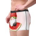 thumbnail image 2 of Susaid Watermelon Gnome Print Men's Mesh Boxer Briefs Cooling Breathable Sports Underwear Wide Waistband Boxer Briefs W/Fly-Small, 2 of 5