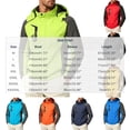 thumbnail image 2 of Rrxhxhs Raincoat for Men Color Block Detachable Hood Long Sleeve Elastic Cuffs Water Resistant Hooded Windbreaker Jacket with Zipper Pockets,Blue,2XL, 2 of 4
