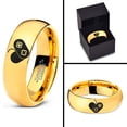 thumbnail image 4 of Tungsten Gaming Gamer Video Game Love Heart Emoji Band Ring 7mm Men Women Comfort Fit 18k Yellow Gold Dome Polished, 4 of 4