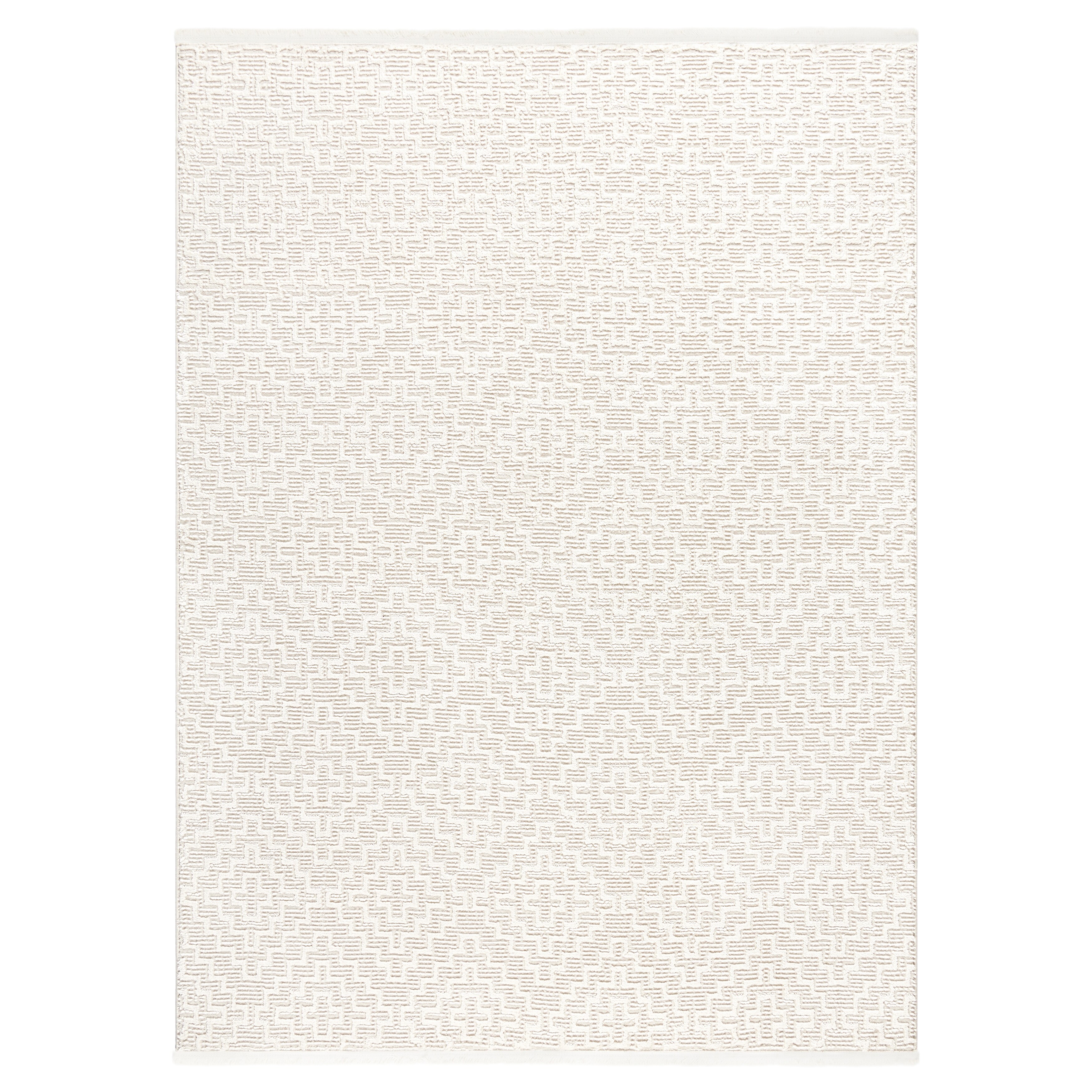 TOWN & COUNTRY LUXE Tretta Modern Geo Area Rug with Plush High-Low Texture, Grey, 7'10"x10'2"