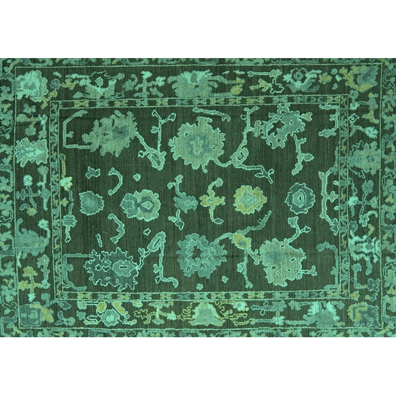 Ahgly Company Indoor Rectangle Abstract Turquoise Blue Modern Area Rugs, 8' x 12'