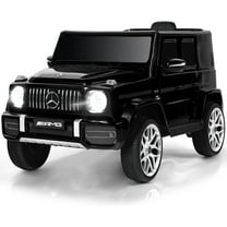 OLAKIDS 12V Kids Ride On Car, Licensed Mercedes Benz G63 Electric Vehicle with Remote Control, Double Open Doors, Music, Bluetooth, 2 Speeds, Wheels Suspension, Battery Powered Driving Toy (Black)