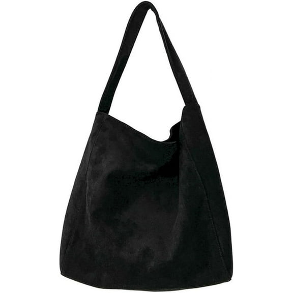 MMYGU Slouchy Suede Bags Women Crescent Satchels Shoulder Bag Crossbody Purse Corduroy Top-handle College Tote Handbag