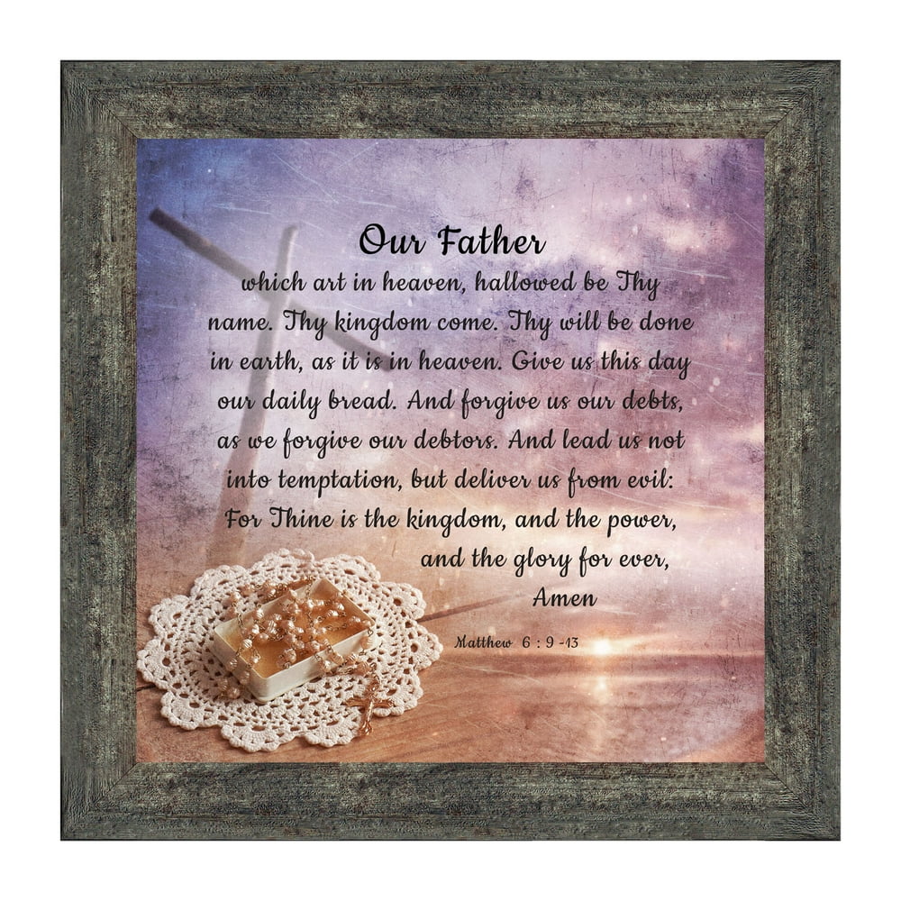 The Lord's Prayer, Our Father Prayer, Bible Verses Wall Decor, 10x10 8673
