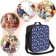 thumbnail image 5 of Lsque Blue Skull Flower Lunch Bag Lunch Box for Women Men Reusable Insulated Lunch Tote Bag,Leakproof Thermal Cooler Sack Food Handbags Case High Capacity, 5 of 9