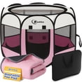 thumbnail image 1 of Playpen Siedihit Pink Puppy para perro y gato con bolsa de transporte, 1 of 6