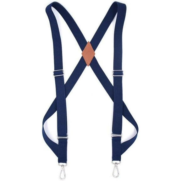 Zhengup Mens Suspenders Side Clip Suspenders Adjustable Elastic X Back Style Suspenders with Swivel Hooks