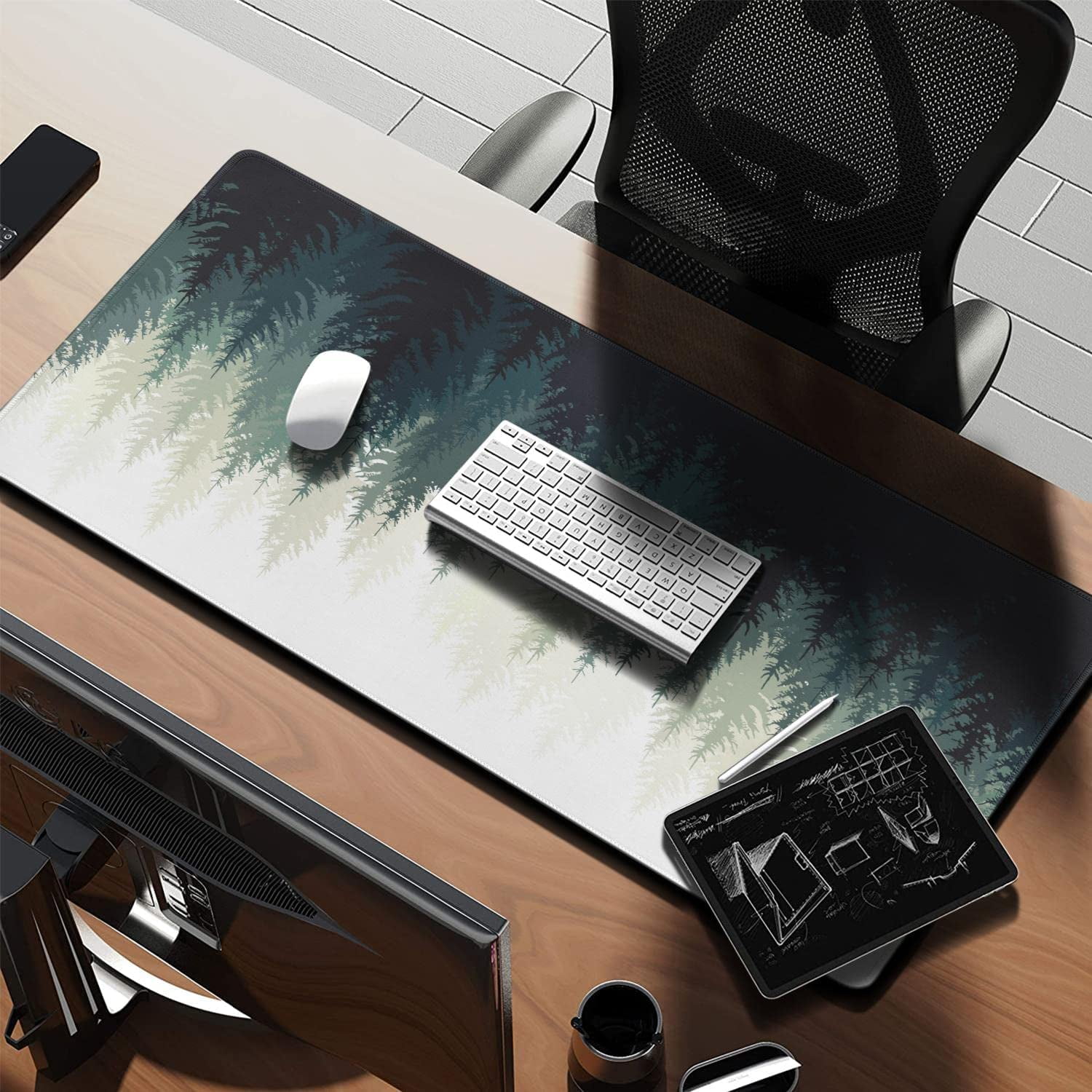 Gaming Mouse Pad, Desk Pad with Non-Slip Base Extended Large Mouse Pad XXL Keyboard Mouse Pad Desk Mat On Top of Desks for Work, Game, Office, Home - Japanese Cherry Blossom (31.5x15.7 in)