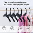 thumbnail image 5 of 20 Packs Pet Apparel Hangers Black Pet Clothes Hangers Lovely Plastic Flexible Strong Paw Print for Dog Cat Pet Toddler Small Coat Hanger 5x8.86inch, 5 of 9