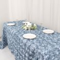 thumbnail image 2 of Efavormart 90"X132" Dusty Blue Grandiose 3D Rosette Satin Rectangle Tablecloth For Wedding Party Event, 2 of 11