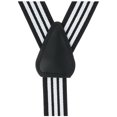 thumbnail image 4 of CTM  Elastic Clip-End 1 Inch Black and White Pinstripe Suspenders (Men), 4 of 4
