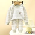 thumbnail image 2 of WNVMWI Fall Baby Clothes for Girls 2 Piece Outfit Toddlers Thermal Underwear Set Long Sleeve Top And Pants Sets 80 Green, 2 of 4