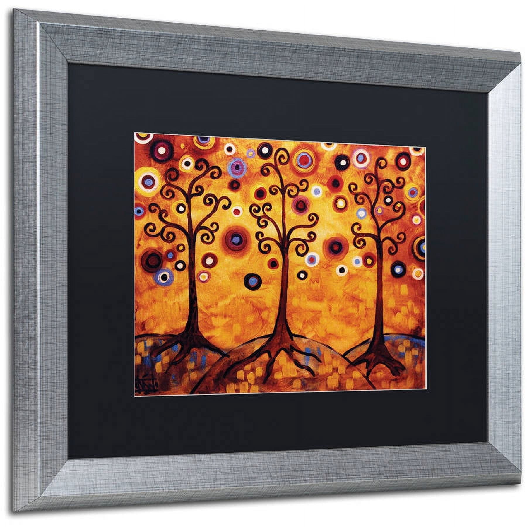 Trademark Fine Art "18" Canvas Art by Natasha Wescoat, Black Matte, Silver Frame