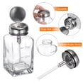 thumbnail image 4 of Botella dispensadora de vidrio Uxcell 3PCS 6Oz / 180ML, cuadrada, con tapa de metal, presionar hacia abajo, contenedor de alcohol, 4 of 6