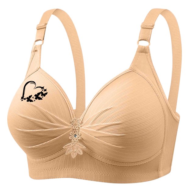 Women's Printed Plus Size Daily Bra Underwear Without Underwire